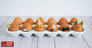 silly eggs in carton