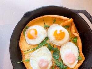 Dutch Pancake with Fried Eggs