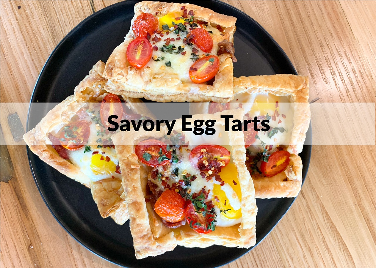 stack of egg pastries on a plate