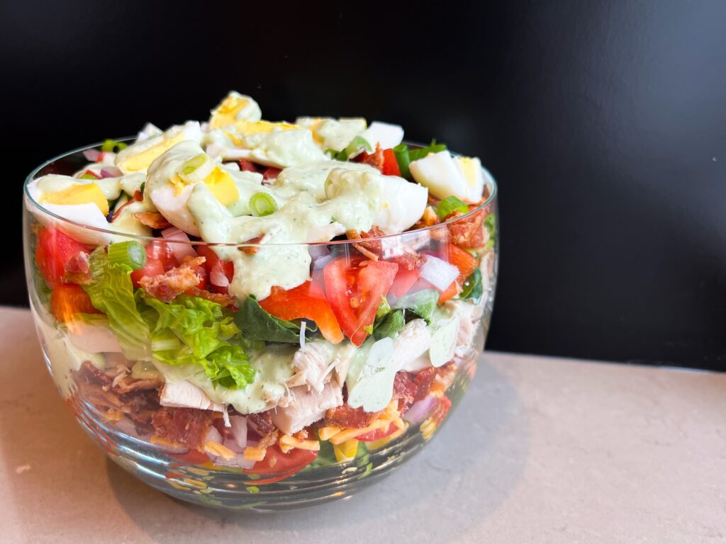 Chicken Bacon Ranch Layered Salad