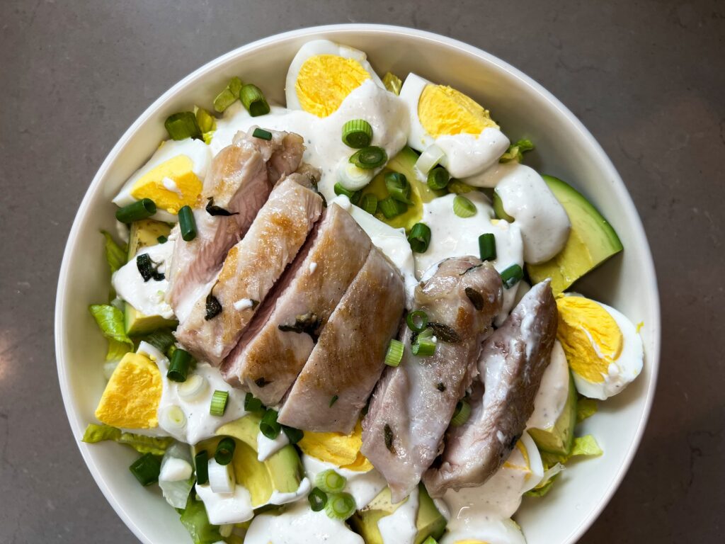 Chicken Caesar Salad with Eggs